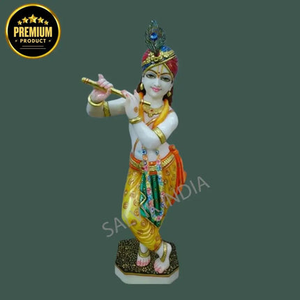 Marble Krishna Murti (12 - 30 Inch) - Salvik | Marble Murti Manufacturers in India