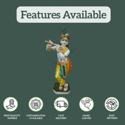 Marble Krishna Murti (12 - 30 Inch) 1