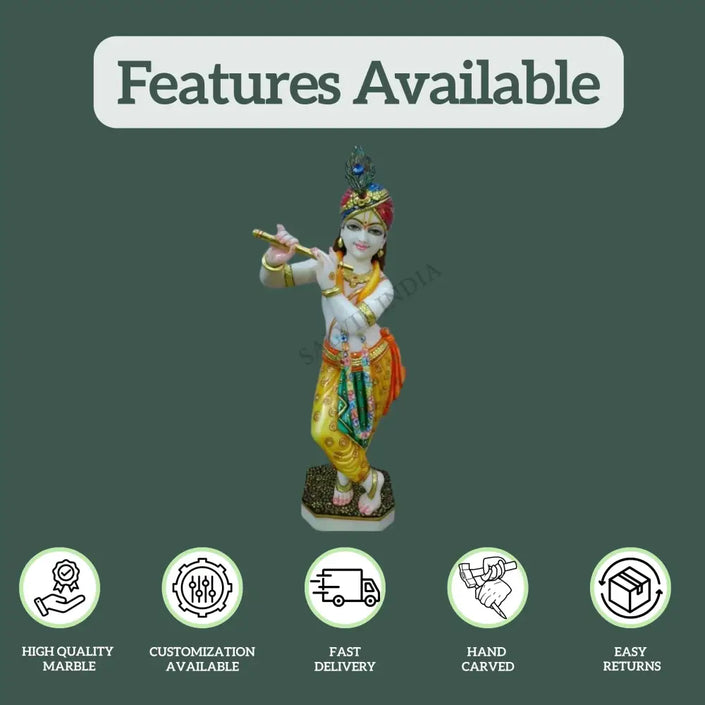 Marble Krishna Murti (12 - 30 Inch) 1