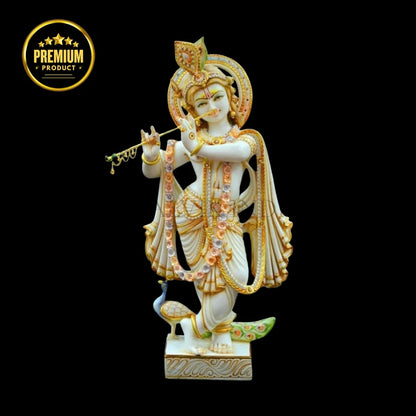 Marble Krishna statue for home temple
