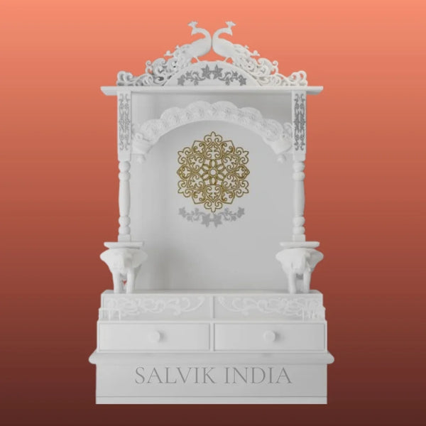 Marble mandir for Pooja Room - Salvik | Marble Murti Manufacturers in India