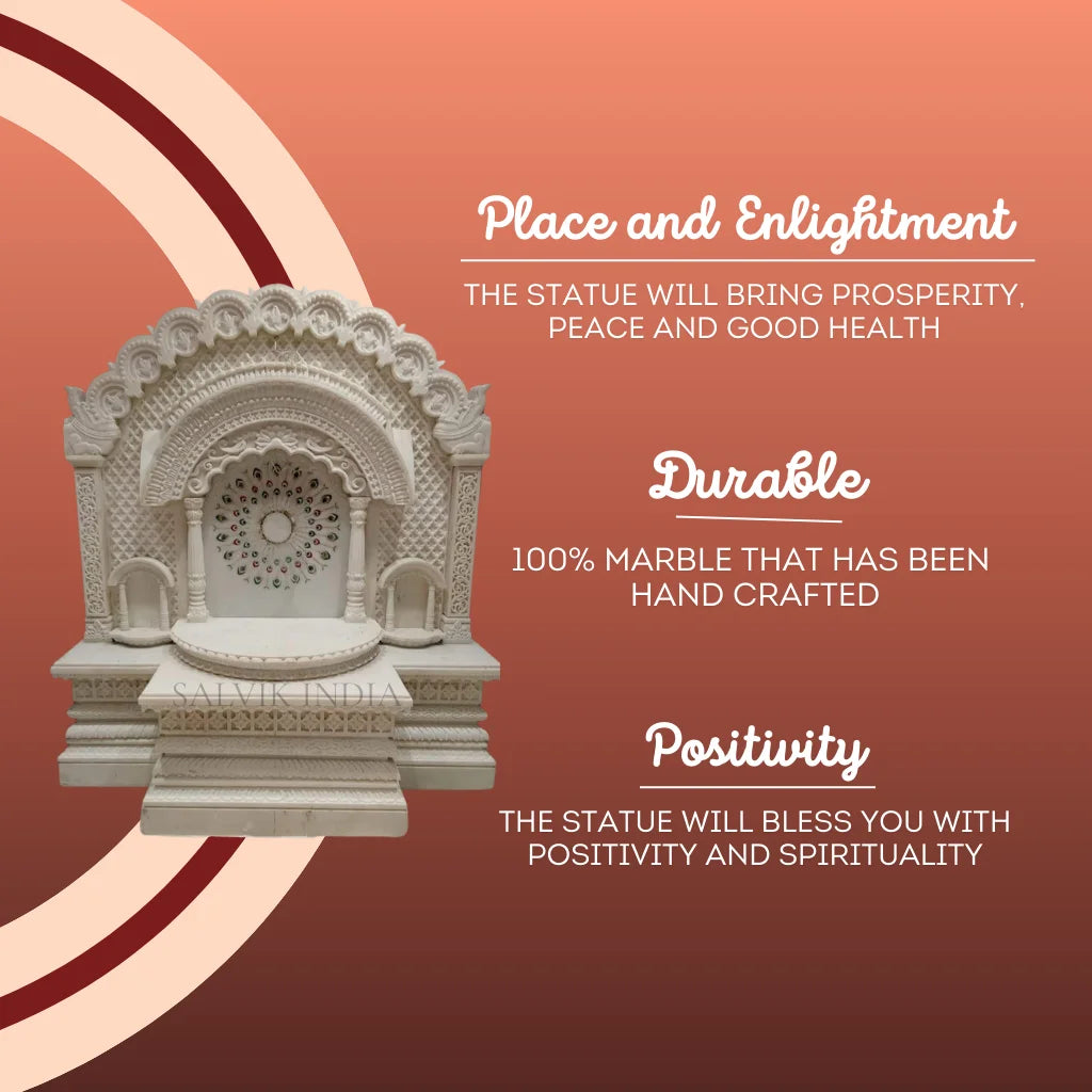 modern marble mandir carving detail elegant temple design