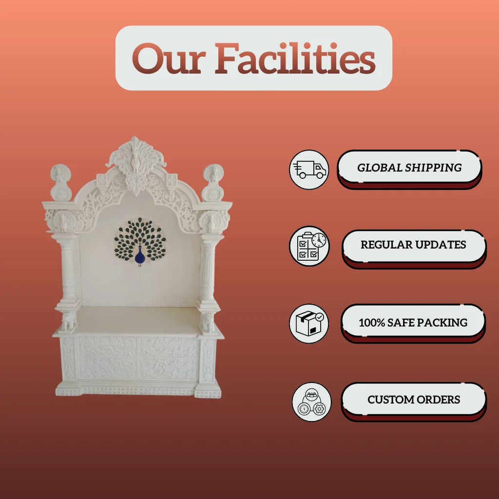 marble mandir side design for pooja room compact temple