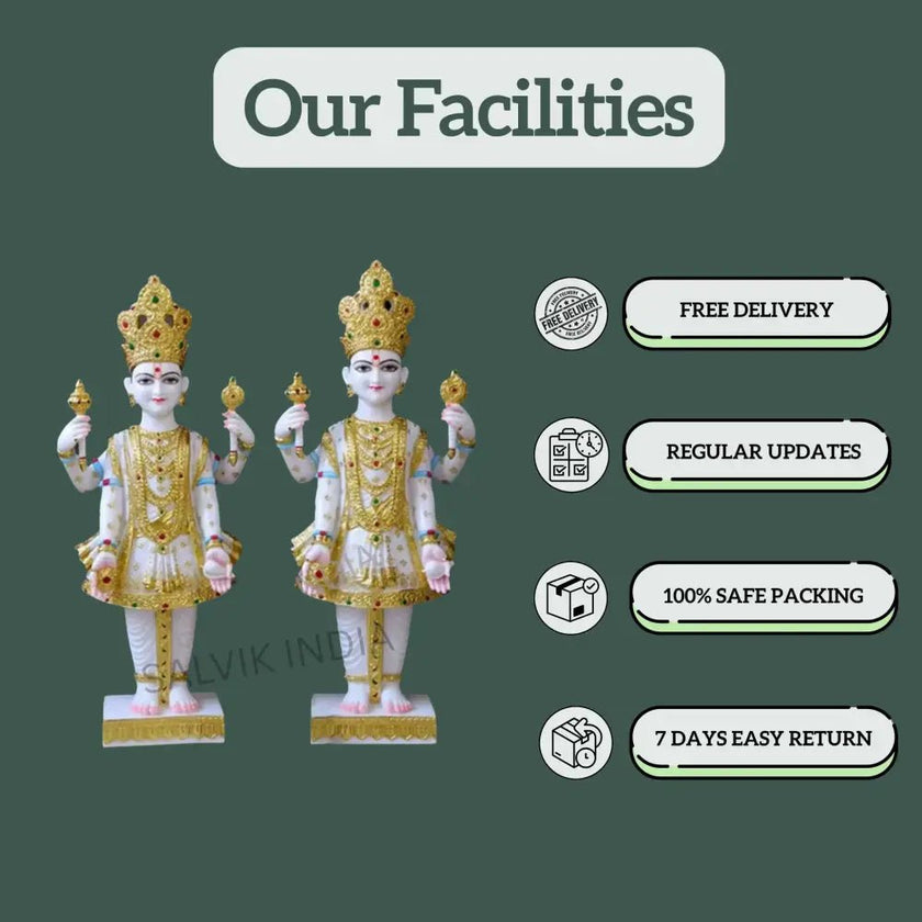 Marble Nar Narayan Statue  – Hand Carved Religious Idol