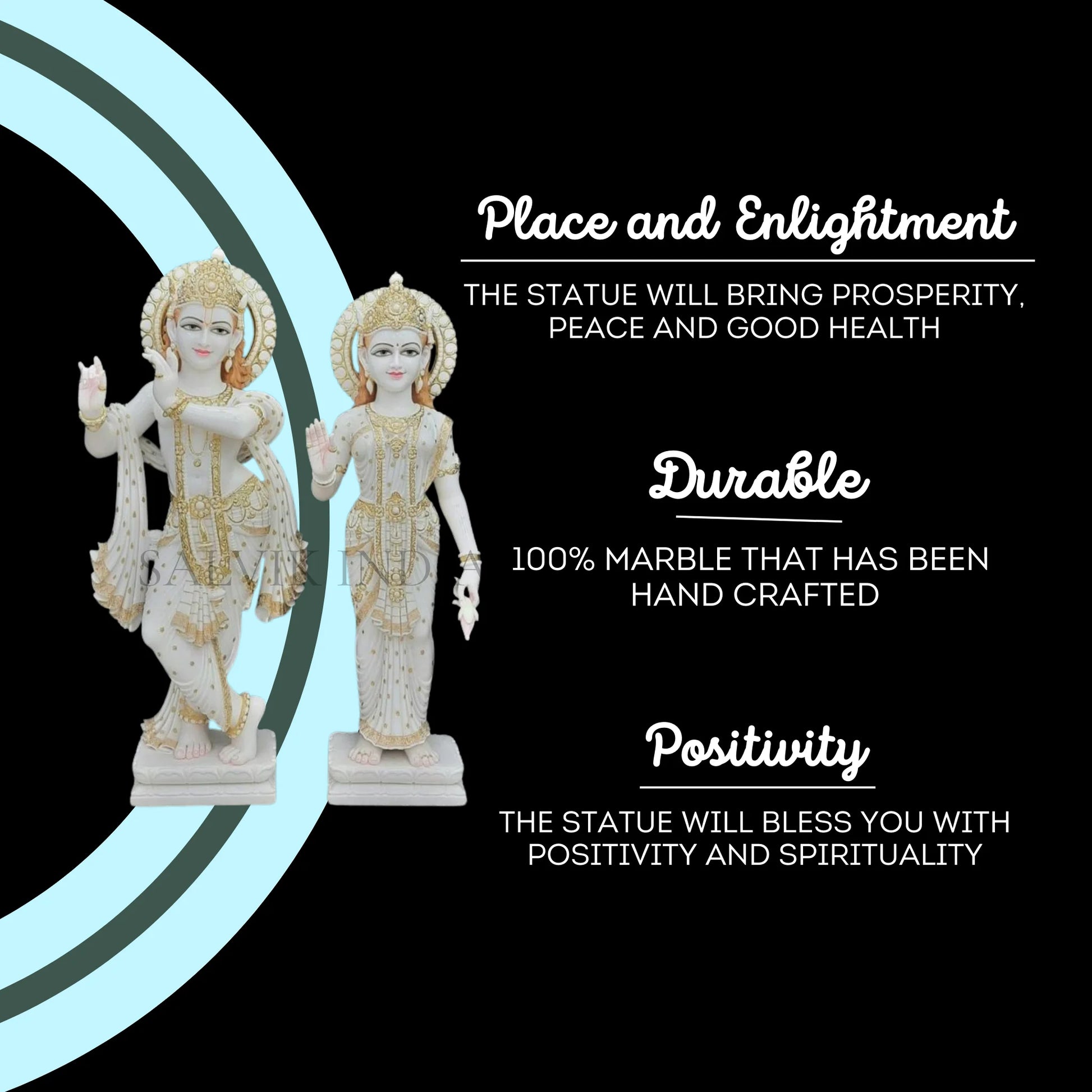Marble Radha Krishna Idol - Salvik | Marble Murti Manufacturers in India