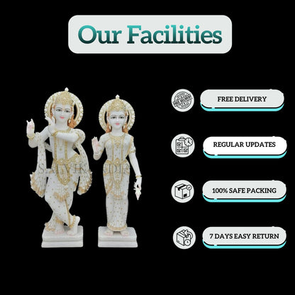 Marble Radha Krishna Idol - Salvik | Marble Murti Manufacturers in India