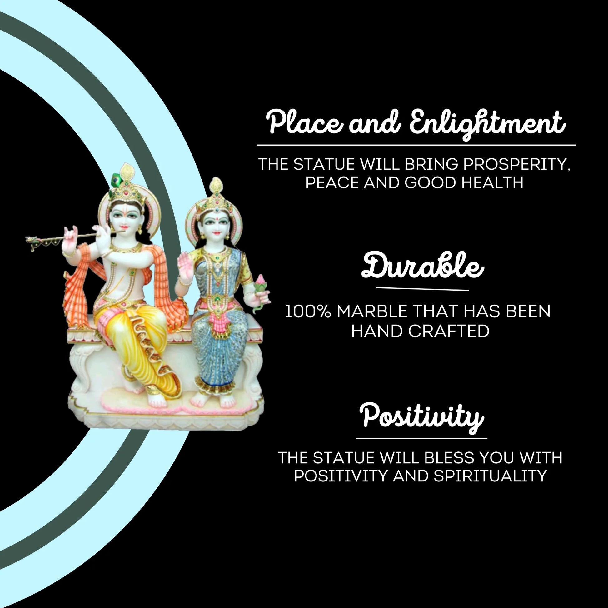 Marble Radha Krishna Murti - Salvik | Marble Murti Manufacturers in India