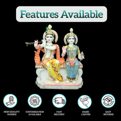 Marble Radha Krishna Murti 2