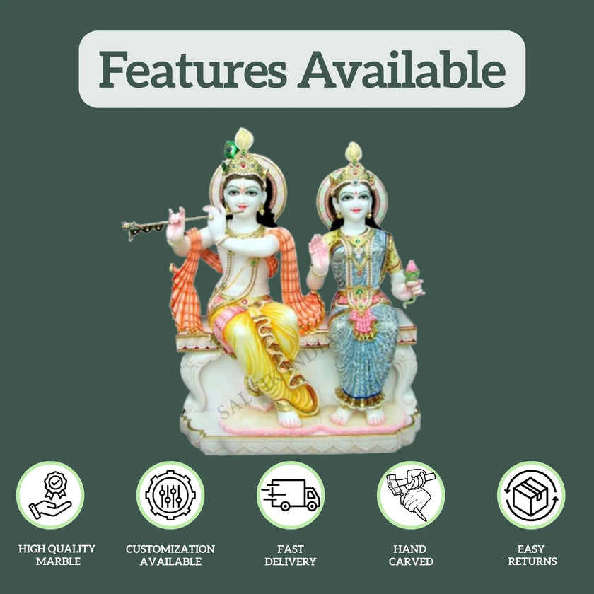 Marble Radha Krishna Murti 2