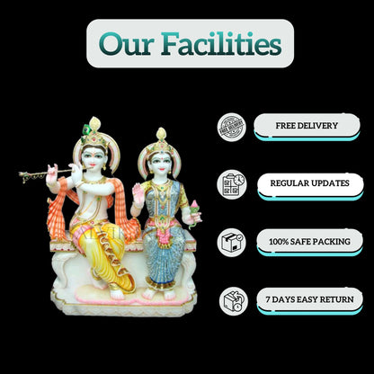 Marble Radha Krishna Murti 3