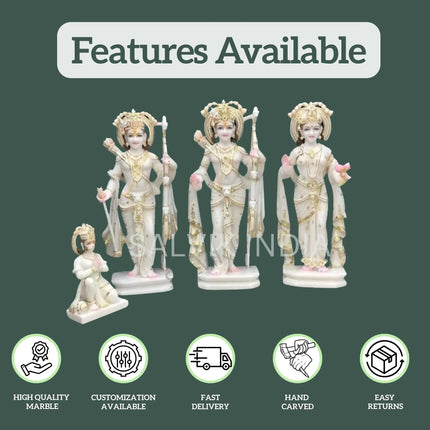 Marble Ram Darbar Murti - Salvik | Marble Murti Manufacturers in India
