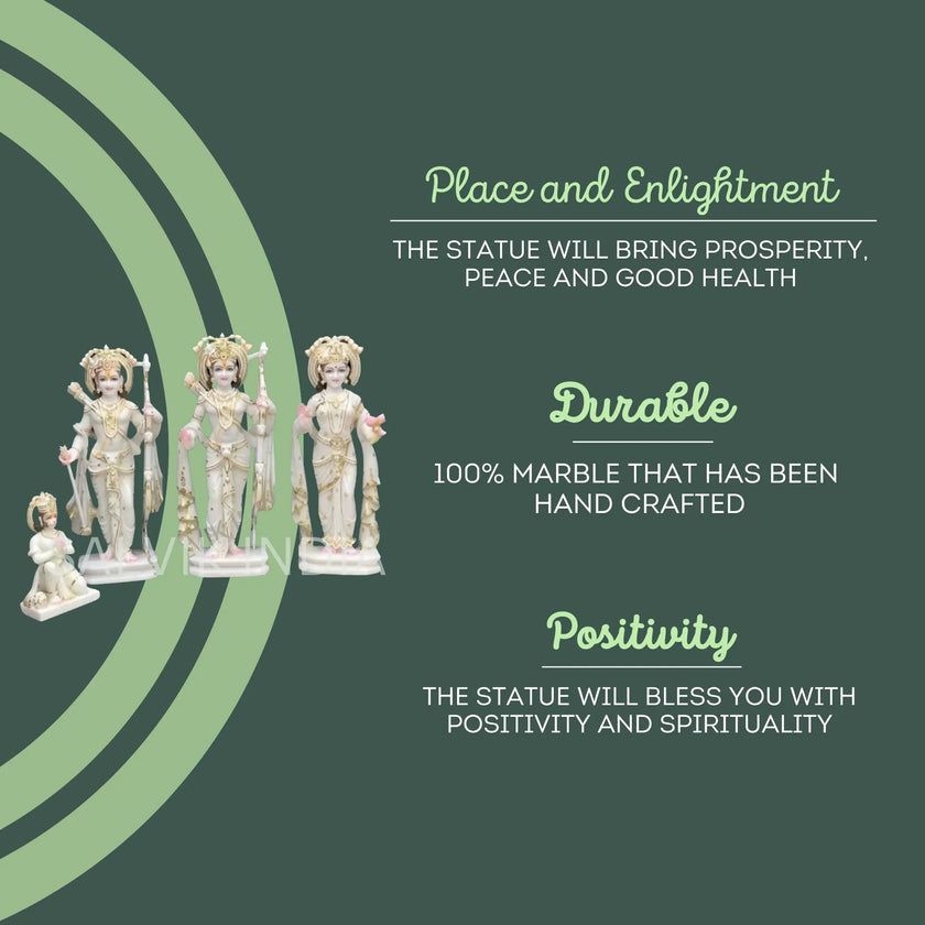 Marble Ram Darbar Murti - Salvik | Marble Murti Manufacturers in India