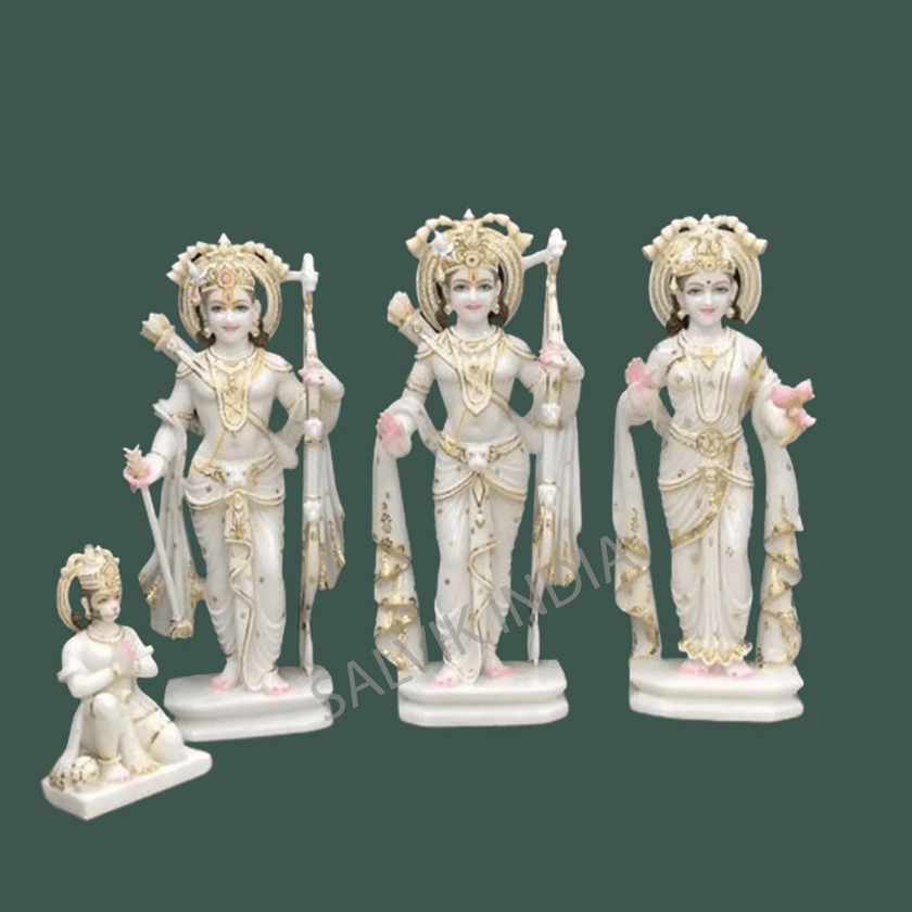 Marble Ram Darbar Murti - Salvik | Marble Murti Manufacturers in India