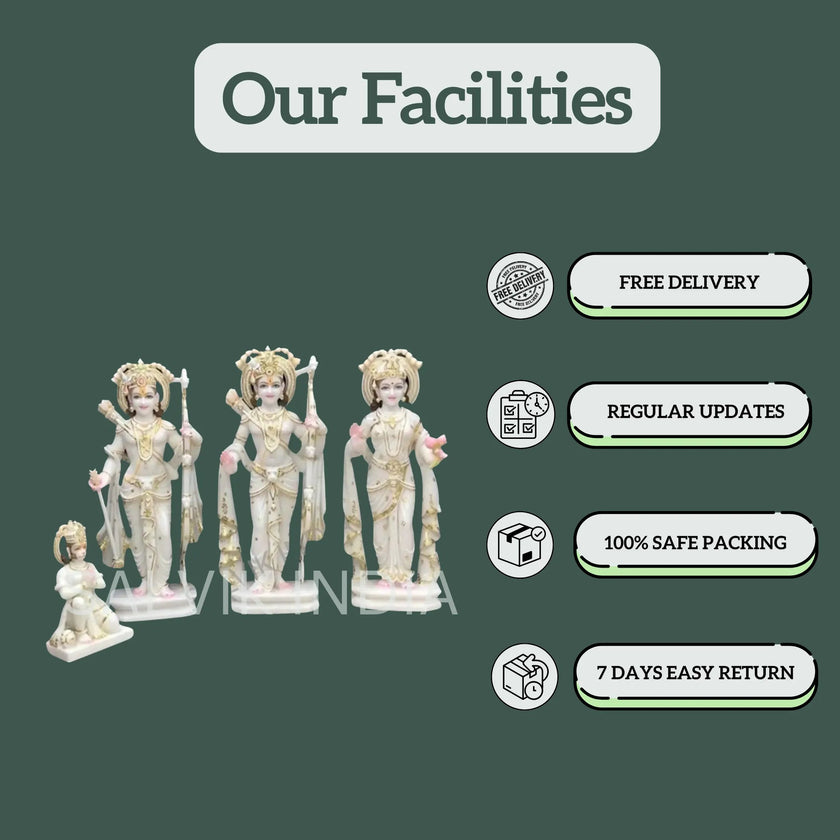 Marble Ram Darbar Murti - Salvik | Marble Murti Manufacturers in India