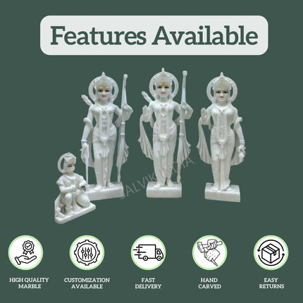 Marble Ram Darbar Statue - Salvik | Marble Murti Manufacturers in India