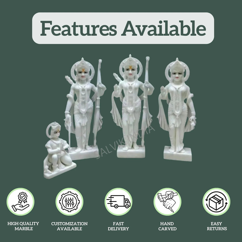 Marble Ram Darbar Statue - Salvik | Marble Murti Manufacturers in India