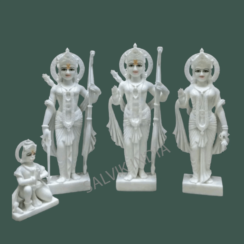Marble Ram Darbar Statue - Salvik | Marble Murti Manufacturers in India