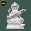 Marble Saraswati Idol - Handcrafted Goddess of Wisdom & Knowledge - Salvik | Marble Murti Manufacturers in India