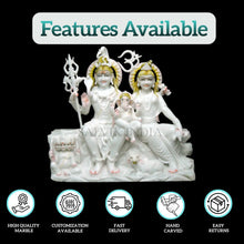 White marble Shiv Parivar statue for home temple