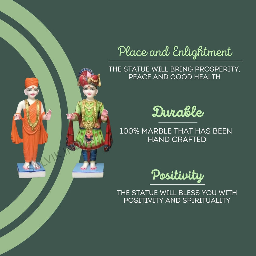 Marble Swami Narayan Murti (18 inch to 60 inch) - Salvik | Marble Murti Manufacturers in India