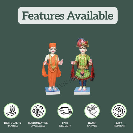 Marble Swami Narayan Murti (18 inch to 60 inch) - Salvik | Marble Murti Manufacturers in India