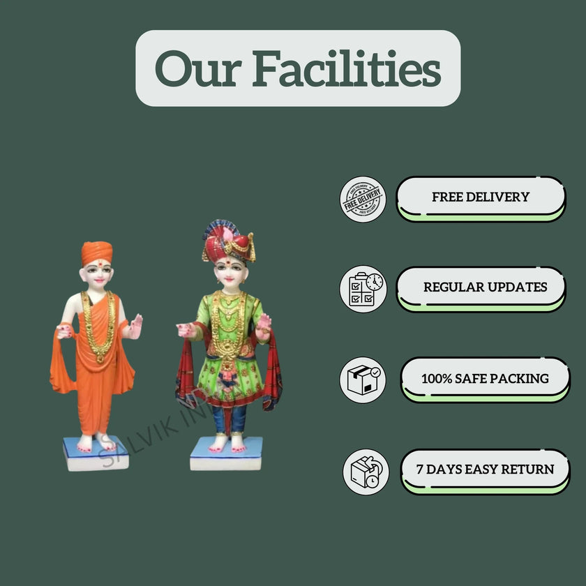 Marble Swami Narayan Murti (18 inch to 60 inch) - Salvik | Marble Murti Manufacturers in India