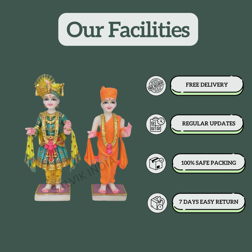 Marble Swami Narayan Statue (18 inch to 60 inch) - Salvik | Marble Murti Manufacturers in India