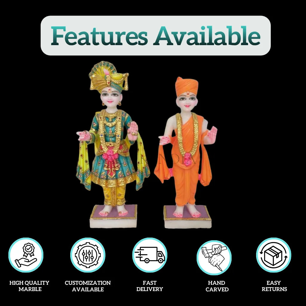 Marble Swami Narayan Statue (18 inch to 60 inch) - Salvik | Marble Murti Manufacturers in India