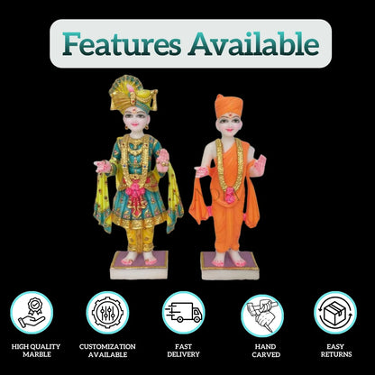 Marble Swami Narayan Statue (18 inch to 60 inch) - Salvik | Marble Murti Manufacturers in India