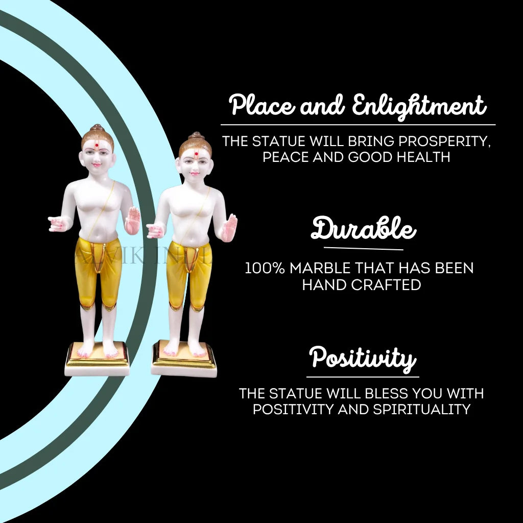 Swami Narayan Marble Statue placed in temple – divine marble idol