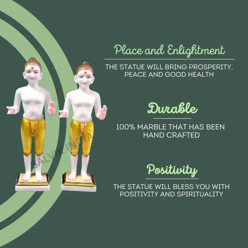 Swami Narayan Marble Statue placed in temple – divine marble idol