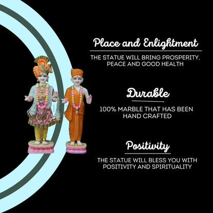 Marble Swaminarayan Murti – Handcrafted Swami Narayan Marble Statue - Salvik | Marble Murti Manufacturers in India
