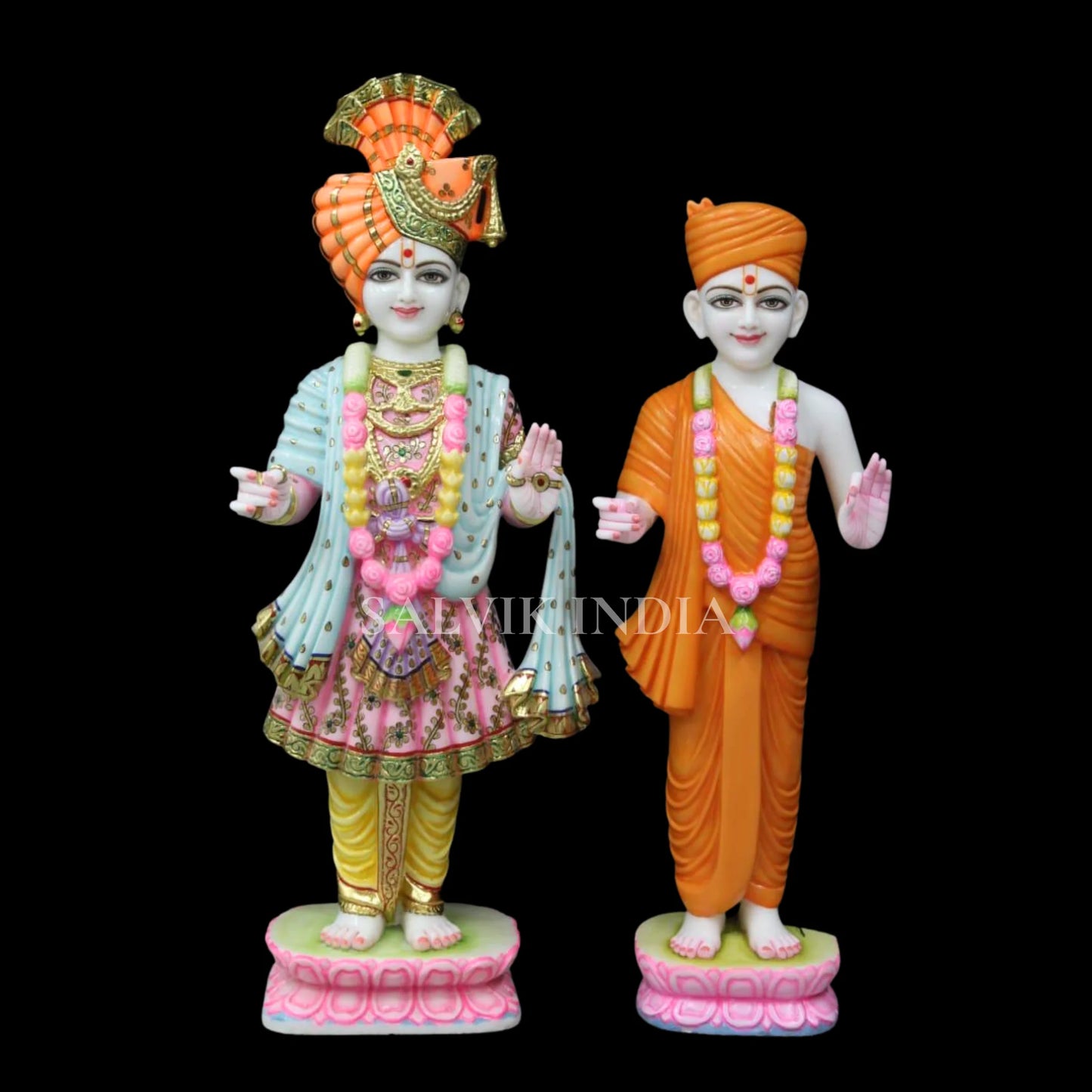Marble Swaminarayan Murti – Handcrafted Swami Narayan Marble Statue 