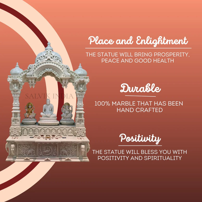 Marble temple arch design traditional handcrafted pooja mandir