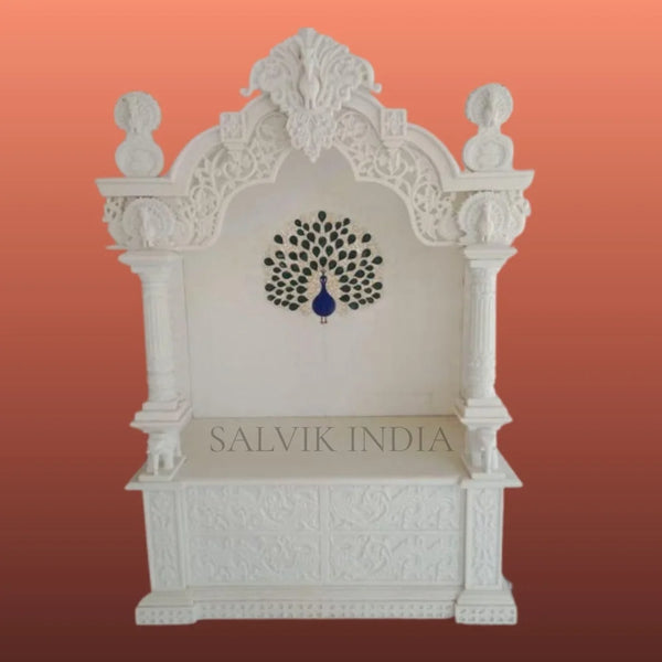 Marble Temple for Pooja Room - Salvik | Marble Murti Manufacturers in India