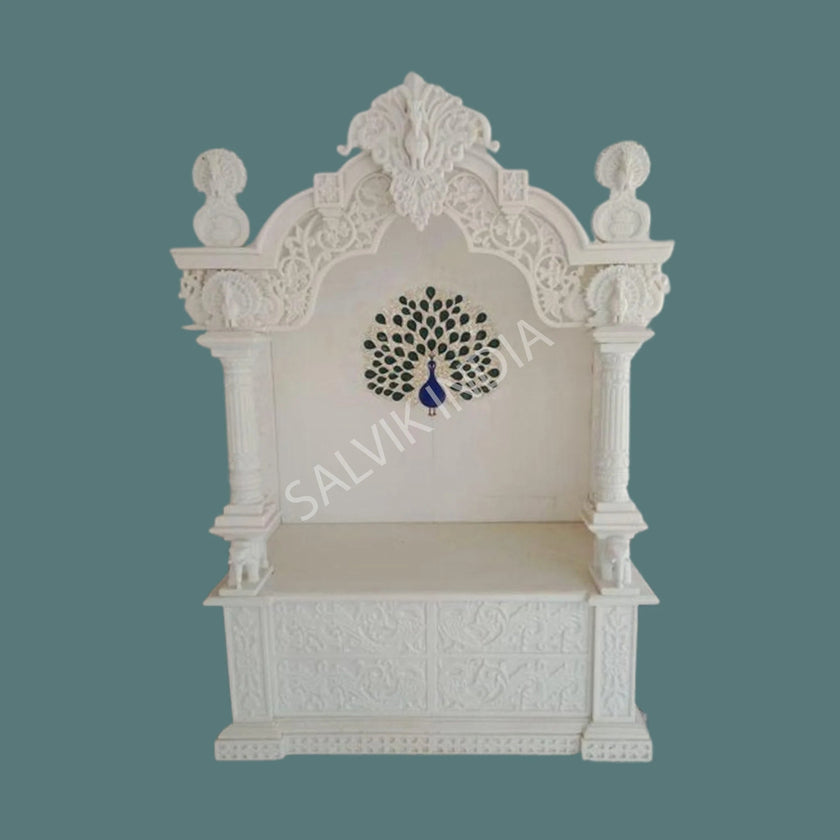 Marble Temple for Pooja Room - Salvik | Marble Murti Manufacturers in India