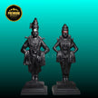 Marble Vitthal Rukmani Statue – Front View Handcrafted Marble Idol