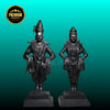 Marble Vitthal Rukmani Statue – Front View Handcrafted Marble Idol