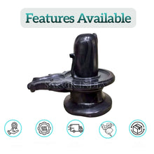 Traditional black stone Shivling suitable for home mandir