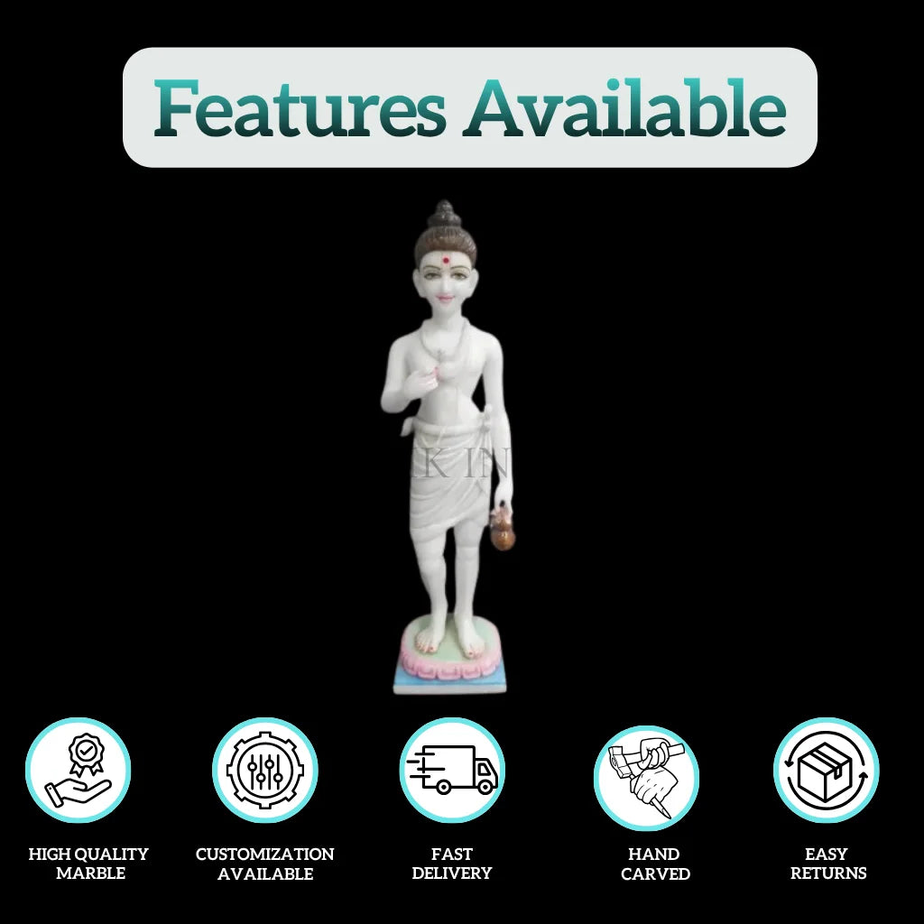 Neelkanth Varni Marble Murti  – Handcrafted Marble Idol