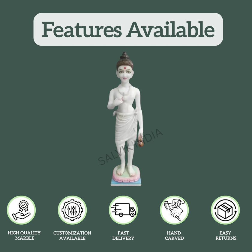 Neelkanth Varni Marble Murti  – Handcrafted Marble Idol