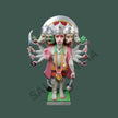 Panchmukhi Hanuman marble idol handcrafted from white marble by Salvik India, five-faced Hanuman statue with detailed carving.