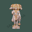 Panchmukhi Hanuman marble statue handcrafted in Makrana white marble by Salvik India, detailed five-faced Hanuman idol for temples and homes.