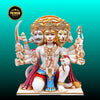 Marble Panchmukhi Hanuman Murti made in Makrana marble – five-faced Hanuman statue handcrafted for home temples