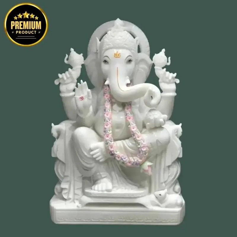 Marble Ganesh Statue video showcasing handcrafted white marble Ganesh murti made by Jaipur artisans – perfect idol for home temple and gifting.