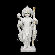 pure white makrana marble lord ram murti for home temple hand carved idol