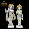 Radha Krishna big size 3 feet marble murti hand-carved for home temple
