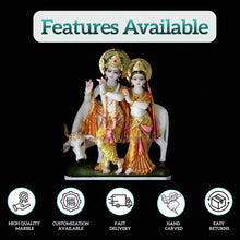 Beautiful Radha Krishna Marble Murti – Premium Makrana Marble Finish
