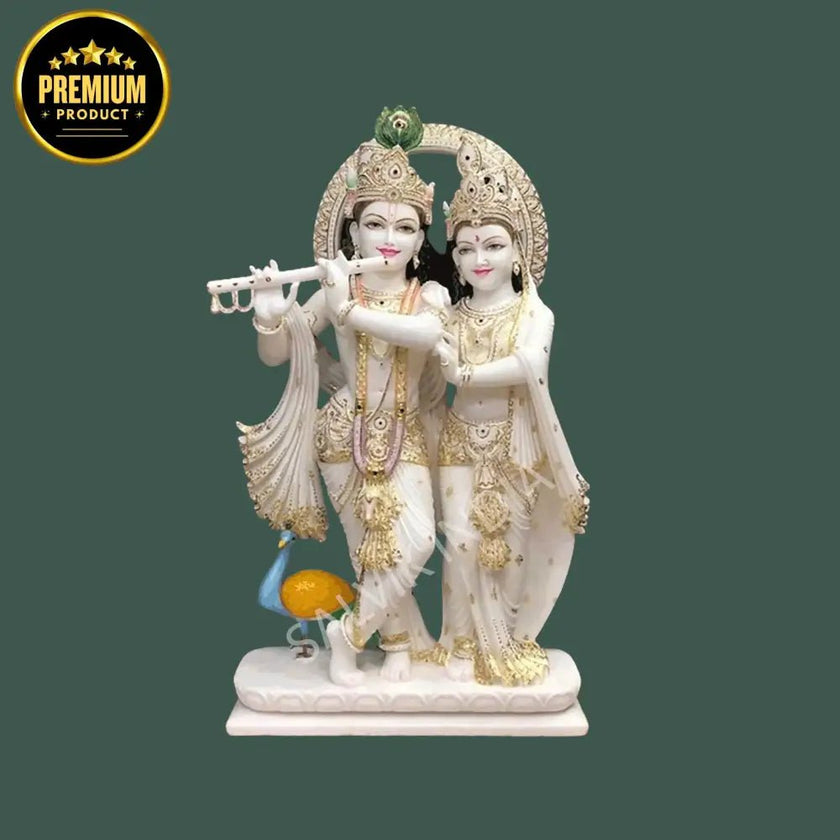 Radha Krishna Marble Idol - Salvik | Marble Murti Manufacturers in India