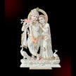 Radha Krishna marble idol handcrafted for home temple and pooja room